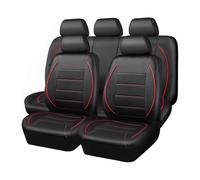 UYTKTN Conjunto Completo de Fundas de Asiento para Mitsubishi Mirage C4 ES/LE/Carbonite Edition/SE, Cubierta de Asiento Delantera y Trasera, Transpirable y Cómoda,D Black+Red