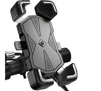 UYTKTN Soporte Movil Moto para Benelli BN 125 2018-2024, Rotación 360° Antivibración Suporte Telemóvel Moto, Porta Movil Moto Bicicleta para Teléfono Móvil,Handlebar-B Black