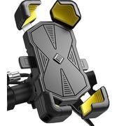 UYTKTN Soporte Movil Moto para Ducati Monster 821 2015-2020, Rotación 360° Antivibración Suporte Telemóvel Moto, Porta Movil Moto Bicicleta para Teléfono Móvil,Handlebar-A Yellow