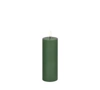 Uyuni - LED pillar candle - Pine green, Rustic - 7,8x15,2 cm (UL-PI-PG78015)