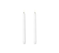 UYUNI Piffany Copenhagen Lighting - Velas LED cónicas sin llama (2,3 x 25 cm), color blanco nórdico