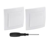 UYUYong 2 PCS Interruptor de Serie Empotrado Interruptor/Conmutado Conmutador Interruptor Pared Simple 10A 250V Pulsador Luz Interruptores Luz light switch para Escaleras Corredor Dormitorio (Blanco)