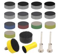 UYUYong 200 Piezas Papel de Lija Circular Disc Kit de Almohadilla de Disco de Lijado Grano 60 80 100 150 240 400 600 800 1200 2000 3000 5000 10000 Discos de Lijado en Seco y Húmedo para Lijar Pulir