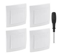 UYUYong 4 Piezas Interruptor de Serie Empotrado Bidireccional Interruptor/Conmutado Conmutador Interruptor Pared 10A 250V Pulsador Luz Interruptores de Luz Para Escaleras Corredor Dormitorio (Blanco)