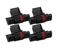 UYUYong 4 rodillos de tinta ABS POM para impresora IR-40T IR40 Cash CASIO FR2650A/2650TB CANON 120 Register Calculator Printer Ribbon Roller-Black/Red