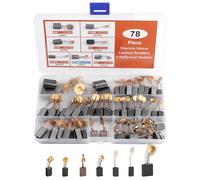 UYUYong 76 Piezas Cepillos de Carbono Motor+2 Piezas Carbono de Motor para Makita, Escobillas de Carbón Herramienta Eléctrica de Repuesto, para Herramientas Eléctricas, Amoladora Angular - 7 Tamaños