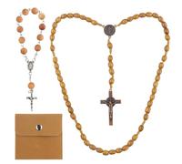 UYUYong Collar de Rosario Cristiano y Rosario Pulsera Medalla Cruz Jesucristo con Bolsas de Terciopelo Rosarios Religiosos para Cristianos Católicos Comunión Religiosa Bautismo Misa Biblia