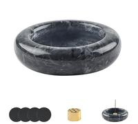 UYUYong Incienso de Mármol con 9 Agujeros Quemador de Incienso Redondo Soporte de Incienso Moderno para Palos Cuenco Incienso de Mármol para Meditaciones Manchas Yoga Decoración del Hogar