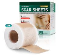 UYUYong Parches Cicatrizantes Hojas de Silicona para Cicatrices Parche Reutilizable para Eliminar Cicatrices Faciales Rollo de Apositos Cicatrizantes para Cesáreas Traumatismos Queloides 4 X 300cm