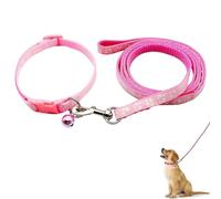 UYVPAER 1 Piezas Conjunto De Collar Y Correa para Perros, Collar con Correa para Mascotas, Collar con Correa para Perros Pequeños Y Medianos, 2 En 1 Collar Y Correa De Perro Ajustable(C)