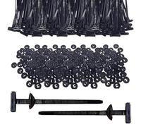 UYVPAER 100 Hebillas Universales De Nailon Para Bridas De Cables, Soporte De Nailon Autoblocante Resistente, Clips De Retención Para Parachoques, Remaches De Plástico Para Reparaciones De Auto