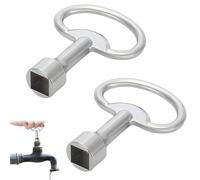 UYVPAER 2 llaves cuadradas universales, llave de metal triangular para grifo, 8 mm, para radiadores, cubos de basura, ascensor, caja eléctrica, gas, agua