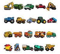 UYVPAER 20 Pièces Breloques Pour Sabots, Excavateurs Charmes De Chaussure, Charmes De Chaussure Dessin Animé En Pvc, Accessoires Pour Enfants Et Adultes, Cadeau De Fête D'Anniversaire