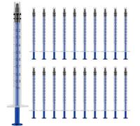 UYVPAER 20 Piezas Jeringas De 1 Ml Con Jeringa De Plástico Luer Sin Aguja Para Rellenar Y Medir Aceite Aplicador Adhesivo De Líquidos, Alimentación De Mascotas, Laboratorios Científico(Azul)