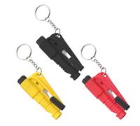 UYVPAER 3 Piezas Rompe Cristales Y Cinturones - Llavero De Emergencia 3 En 1- Rompe Cristales, Corta Cinturones De Seguridad, Silbato De Supervivencia - Herramienta De Rescate Para Co