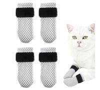 UYVPAER 4 Pzs Protectores De Uñas Para Perros,Gatos,Guantes Para Gatos A Prueba De Arañazos,Protector Ajustable De Malla Para Uñas De Gato,Cortauñas De Malla Para Gatos Mascotas Baño