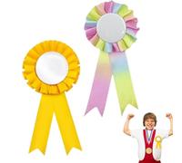 UYVPAER 4Pcs Hobby Horse Rosettes, Rosetones Para Ganadores, Juego De Rosetones Multicolor Para Caballos De Juguete, Lazos Brillantes En Oro