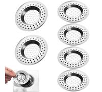UYVPAER Filtro De Fregadero De Acero Inoxidable, 6 Piezas Filtro De Fregadero De Cocina, Filtro De Drenaje, Tapón De Fregadero, Colador De La Trampa De Pelo, Para Cocina Baño,7.7 X 7.7 Cm