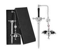 UYVPAER Marcapáginas De Metal,Personalizar Espada Bookmark,Dragón Marcapaginas,Colgante 3D Dragón Volador,Regalo Cumpleaños Para Amantes De La Lectura,Profesores,Estudiantes