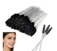 UYVPAER Pincel De Ojos De Cristal Desechable, Cepillo De Rímel Varitas, Pinceles De Máscara De Pestañas, Pincel Aplicador De Pestañas (100 Unidades, Negro)