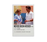 UYYRHRHRHHH Póster de lienzo con texto en inglés "Never Been Kissed1" para pared, arte moderno para salas de estar, 30 x 45 cm, estilo sin marco