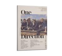 UYYRWEQRTR One Direction - Póster estético para pared, pintura decorativa, lienzo vintage para sala de estar, dormitorio, 50 x 75 cm, estilo marco