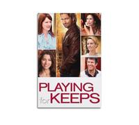 UYYRWEQRTR Póster decorativo de pared con texto "Playing for Keeps", lienzo vintage para sala de estar, dormitorio, 30 x 45 cm, estilo sin marco