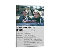 UYYRWEQRTR Póster estético de las reglas de la casa de la sidra, arte decorativo para pared, lienzo vintage para sala de estar, dormitorio, 60 x 90 cm, estilo marco