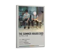 UYYRWEQRTR Póster estético de The Summer Hikaru Died, pintura decorativa para pared, lienzo vintage para sala de estar, dormitorio, 60 x 90 cm, estilo marco