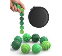 UZAHSK 8 bolas magnéticas fidget toys, bolas magnéticas de silicona antiestrés para adultos y niños con Angs abbau & TDAH, juego de bolas magnéticas sensoriales (bolas estructuradas · verde)