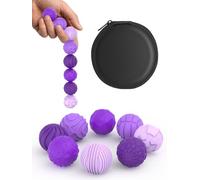 UZAHSK 8 bolas magnéticas fidget toys, bolas magnéticas de silicona antiestrés para adultos y niños con Angs abbau & TDAH, juego de bolas magnéticas sensoriales (geométricas, moradas)