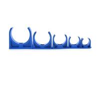 UZAMIRLEX Abrazaderas de Tubo, Abrazadera de conducto PVC en Forma U for Soporte tuberías Agua, Paquete 10, Blanca y Azul, Varios tamaños(Blue,50mm)