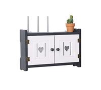 UZAMIRLEX Caja de Almacenamiento WiFi Router, Caja de gestión Cables, Estante Madera for enrutador, montado en la Pared(D)