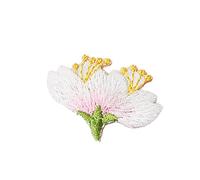 UZAMIRLEX Costura Bordado en Parches, Parches Bordados Chinos con Forma de Flor de Sakura, for Planchar o Coser. Paquete de 10 Unidades en Varios tamaños.(10-3.6x2.6)