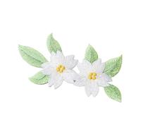 UZAMIRLEX Costura Bordado en Parches, Parches Bordados Chinos con Forma de Flor de Sakura, for Planchar o Coser. Paquete de 10 Unidades en Varios tamaños.(02-9.6x5cm)