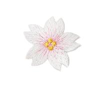 UZAMIRLEX Costura Bordado en Parches, Parches Bordados Chinos de Flor de Sakura for Coser o Planchar, Varios tamaños, Paquete de 10(07-3.5x3.4cm)