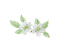 UZAMIRLEX Costura Bordado en Parches, Parches Bordados Chinos de Flor de Sakura for Coser o Planchar, Varios tamaños, Paquete de 10(03-9.6x5cm)