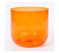 UZAMIRLEX Cuencos Cantores de Cristal de Cuarzo, 432 hz, naranja for aliviar el alma, equilibrar el chakra corporal, yoga, meditación, terapia, alivio del estrés, calmar la mente(6 Inch F)