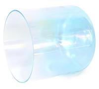 UZAMIRLEX Cuencos Cantores de Cristal de Cuarzo, Cuenco de cristal de cuarzo de primera calidad de 8 pulgadas y 432 Hz, con percutor y junta tórica(Blue,A Note)