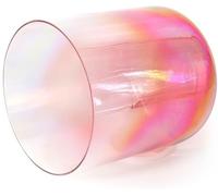UZAMIRLEX Cuencos Cantores de Cristal de Cuarzo, Cuenco de cristal de cuarzo de primera calidad de 8 pulgadas y 432 Hz, con percutor y junta tórica(Red,F Note)