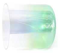 UZAMIRLEX Cuencos Cantores de Cristal de Cuarzo, Cuenco de cristal de cuarzo de primera calidad de 8 pulgadas y 432 Hz, con percutor y junta tórica(Green,A Note)