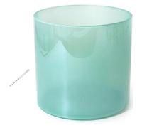 UZAMIRLEX Cuencos Cantores de Cristal de Cuarzo, Cuenco tibetano transparente de cristal verde de 6 pulgadas, con golpeador acrílico y junta tórica gratuitos, 432 hz for curación y meditación con soni