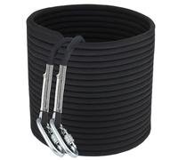 UZAMIRLEX Cuerda de Amarre de Nailon, Líneas de Muelle Negras con Gancho for Barco, Cuerda de 5-100m, 10,5-16mm(12mm,20m)