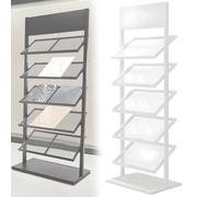 UZAMIRLEX Expositor de Azulejos, Estante de exhibición de muestras de 5 Niveles Multicolor 18.5-34.3 Pulgadas(White,34.3inch/87cm)