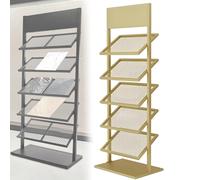 UZAMIRLEX Expositor de Azulejos, Estante de exhibición de muestras de 5 Niveles Multicolor 18.5-34.3 Pulgadas(Gold,18.5inch/47cm)