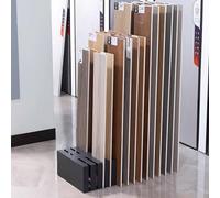 UZAMIRLEX Expositor de Azulejos, Soporte de exhibición de Muestra de mármol y baldosas de Metal Multicolor(Black)