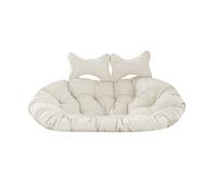 UZAMIRLEX Garden Swing Seat Egg Chair Cushion, Cojín de Cesta Colgante Grueso for sofá Columpio Doble, cojín for Silla Colgante for el hogar(White)