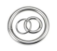 UZAMIRLEX Hebilla de Anilla metálica, Diámetro de Alambre Soldado con autógena de 304 Anillos del Acero Inoxidable M3 al diámetro Interno M6 15m m a 70m m(M4*60(10PCS))