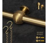 UZAMIRLEX Kit para Colgar Cuadros, Sistema for Colgar Cuadros de latón con riel Ajustable y Cadenas, Longitudes múltiples de 50 a 250 cm(95cm/37.4in/3.1ft)