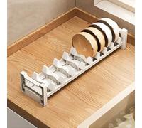 UZAMIRLEX Organizadores de Platos, Estante de Almacenamiento de Platos y Platos de Aluminio Blanco for gabinete, 41 cm/46 cm(Bowl Racks,41cm)